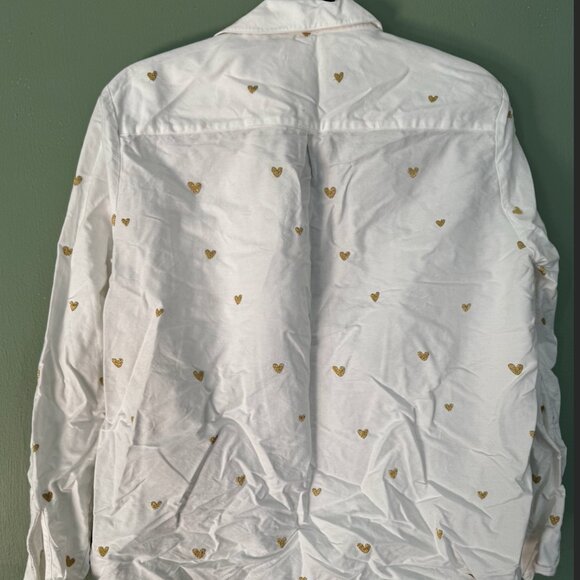 Sezane Tomboy Shirt White gold Hearts - Picture 4 of 6